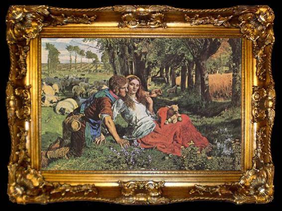 framed  William Holman Hunt The Hireling Shepherd (mk09), ta009-2